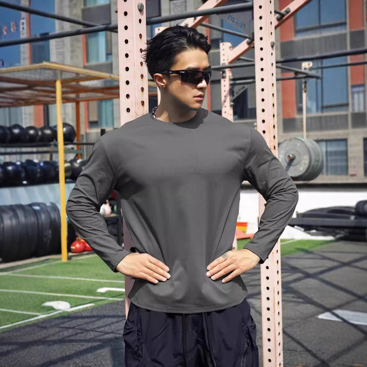 Men's Long Sleeve Sports Shirt with Breathable and Moisture-Regulating Technology Lisslune