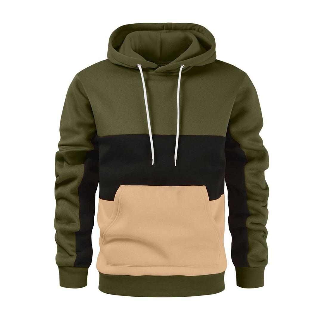 Men's hoodie with fashionable color block design Lisslune