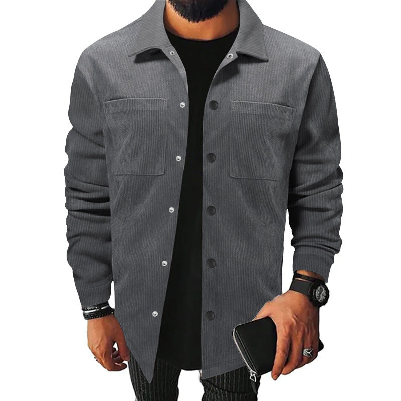 Men's cord jacket with practical pockets and button detail Lisslune