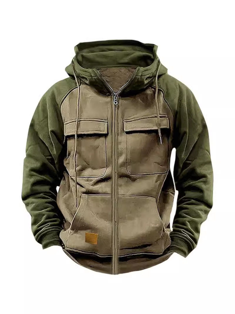 Men's Versatile Hoodie with Practical Pockets and Innovative Zipper Lisslune