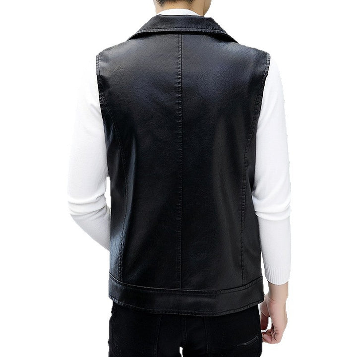 Men's Casual Synthetic Leather Vest Lisslune