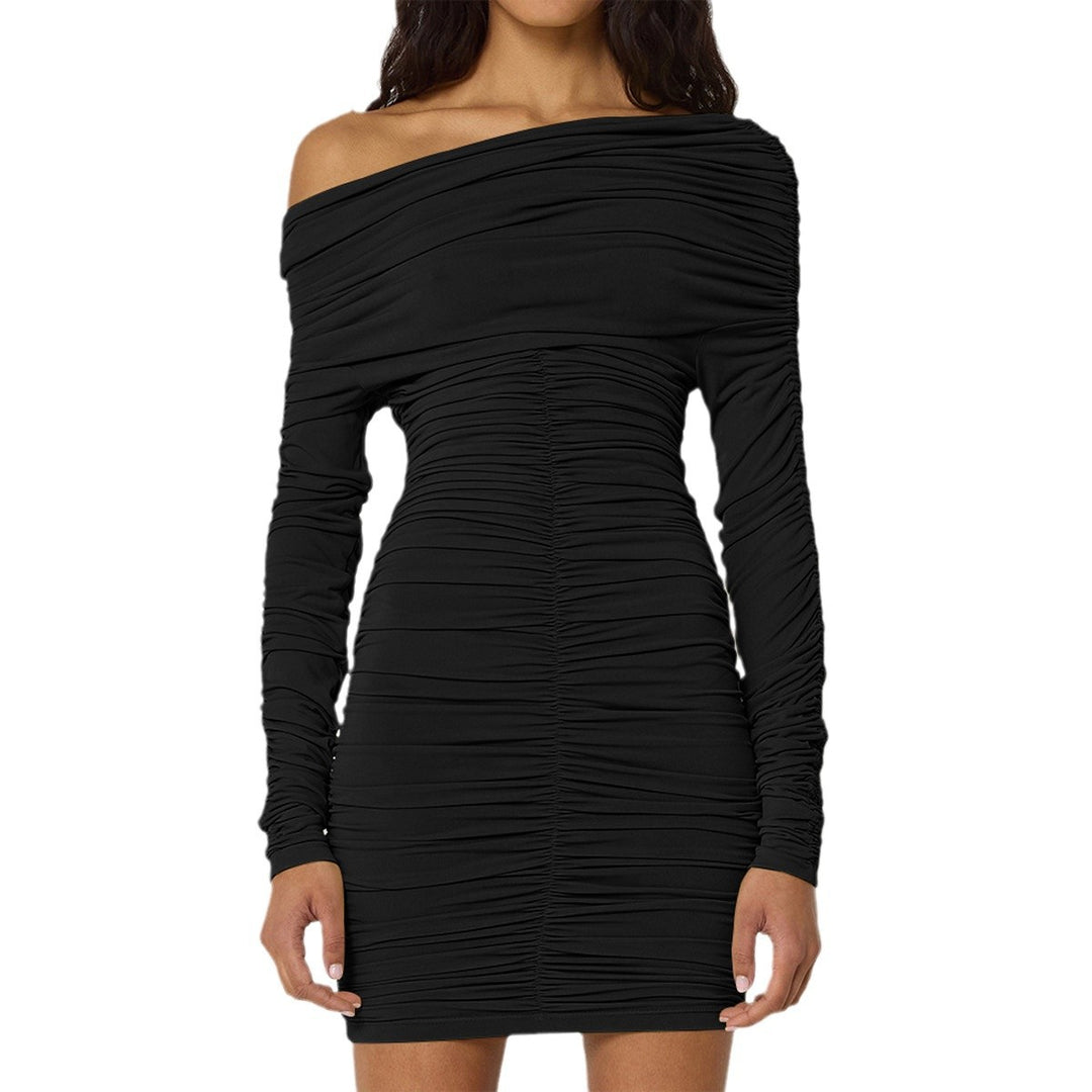 Damen Off-Shoulder Minikleid mit raffinierten Rüschendetails Lisslune