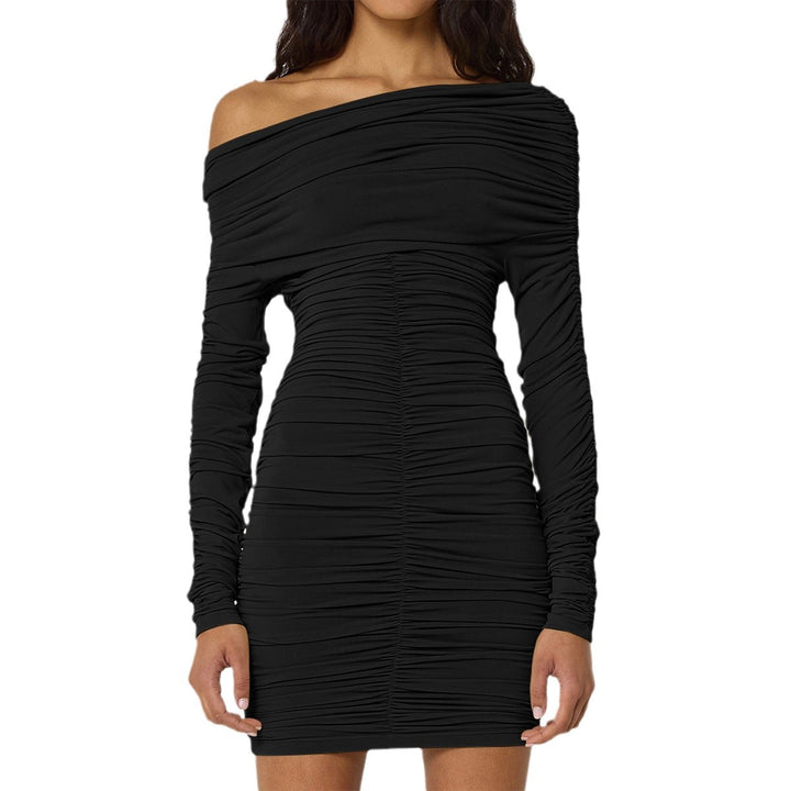 Damen Off-Shoulder Minikleid mit raffinierten Rüschendetails Lisslune