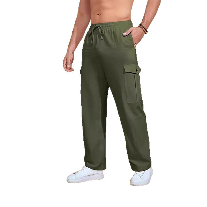 Men's cargo pants with versatile pockets and elastic waistband Lisslune