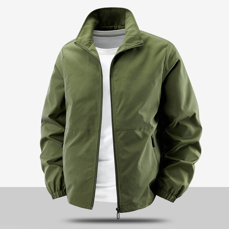 Men's Lightweight Functional Jacket with Adjustable Collar and Practical Pockets Lisslune