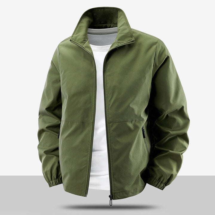 Men's Lightweight Functional Jacket with Adjustable Collar and Practical Pockets Lisslune