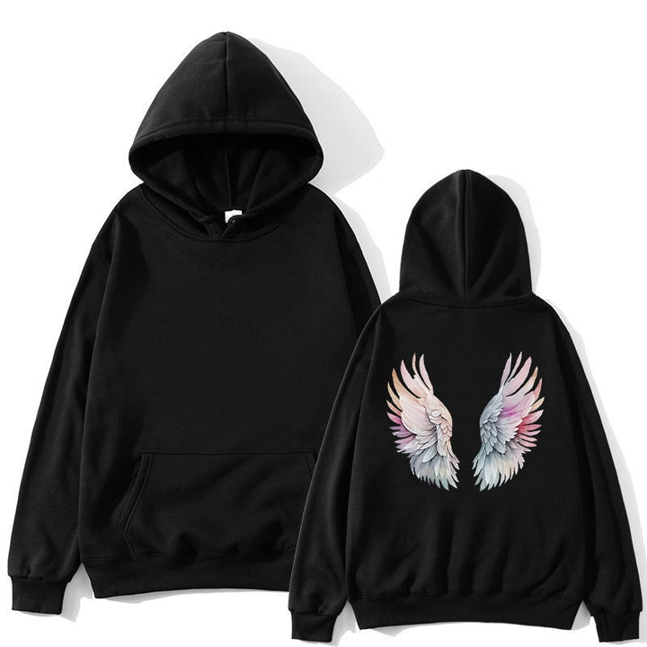 Women's hoodie with stylish angel wing design Lisslune