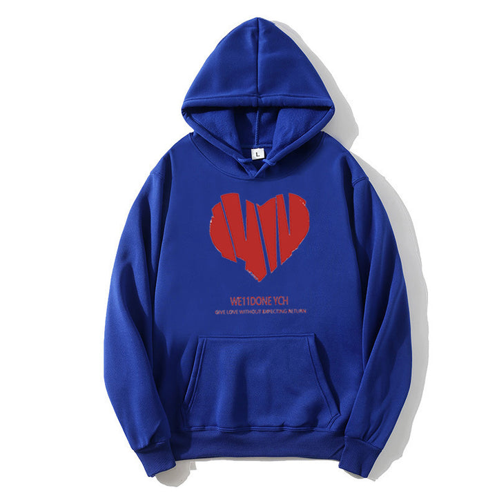 Women’s hoodie with creative heart design and stylish lettering Lisslune