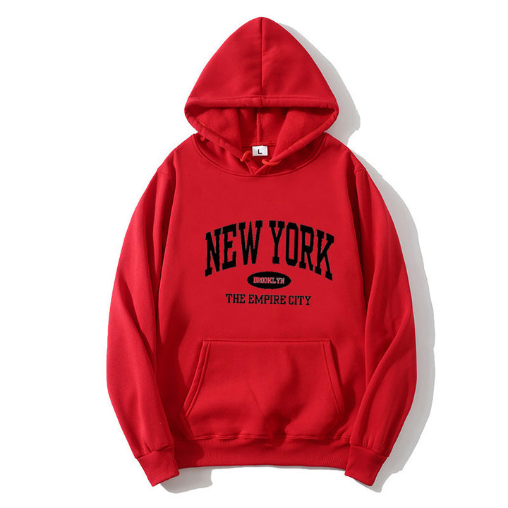 Women Cozy Hoodie with New York Print Lisslune
