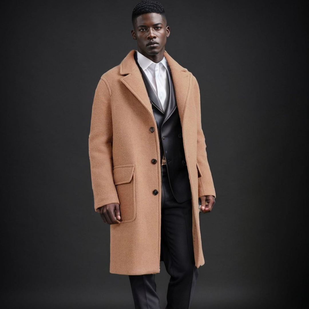 Men's wool coat with classic cut Lisslune