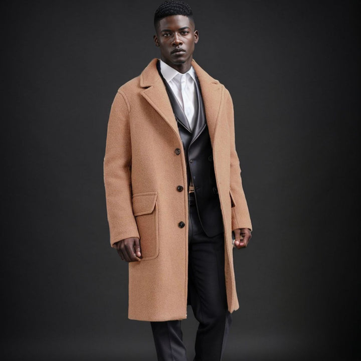 Men's wool coat with classic cut Lisslune