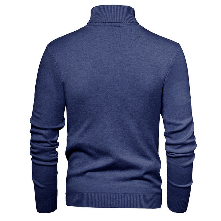Men's elegant turtleneck sweater made of fine merino wool Lisslune