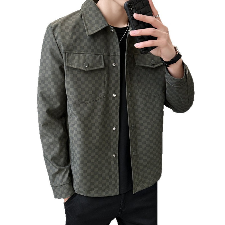 Men's Checked Overshirt Lisslune