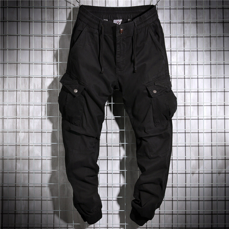 Men's Cargo Pants with Elastic Waistband and Practical Side Pockets Lisslune