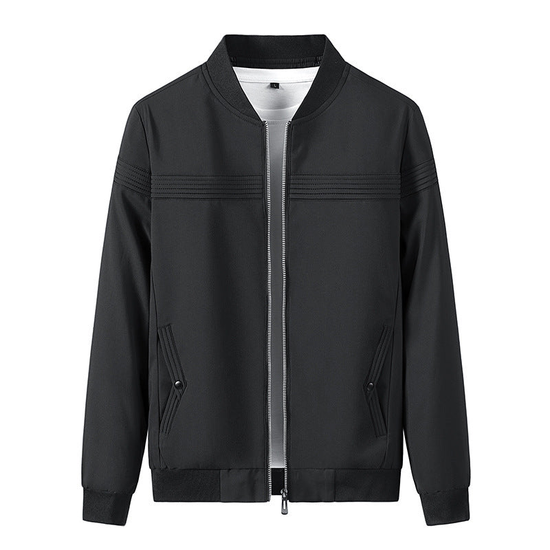 Men's Fashionable Transitional Jacket with Textured Design Lisslune