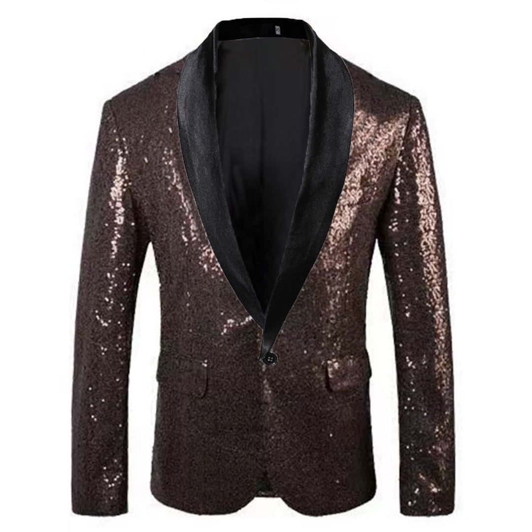 Men's shimmering sequin blazer with elegant lapel Lisslune