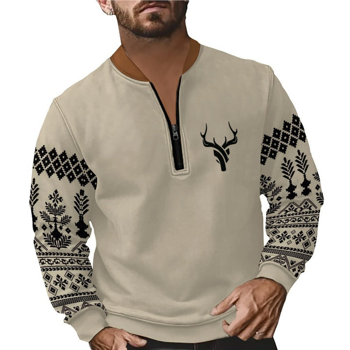 Men's sweatshirt with stylish zipper Lisslune