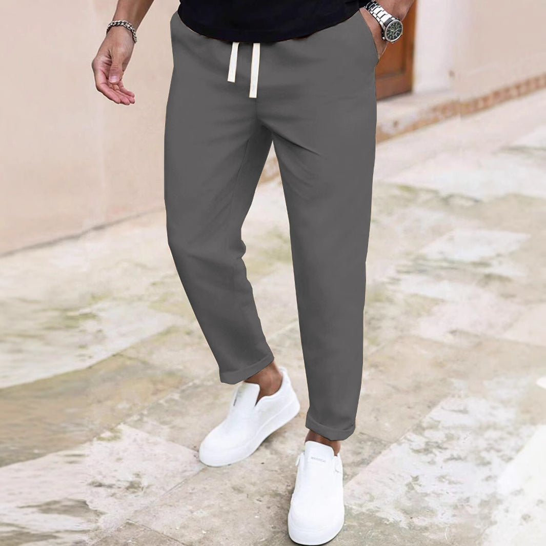 Men's casual training pants with adjustable waist Lisslune