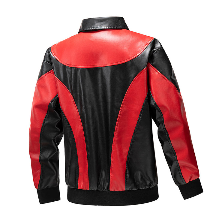 Men's stylish leather jacket in retro style Lisslune