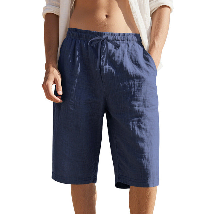 Men's Casual Pants with Elastic Waist and Side Pockets Lisslune