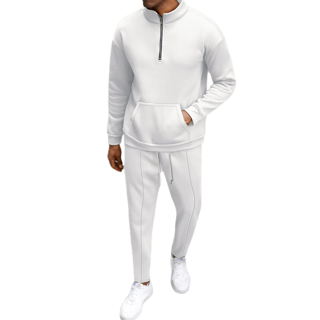 Men's tracksuit with high collar and practical pocket Lisslune