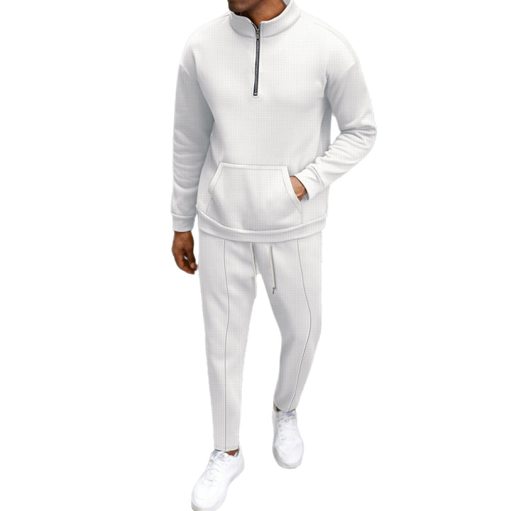 Men's tracksuit with high collar and practical pocket Lisslune