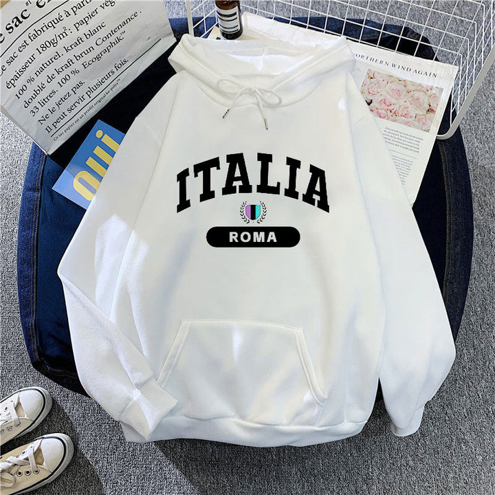 Ladies hoodie with Italy print Lisslune