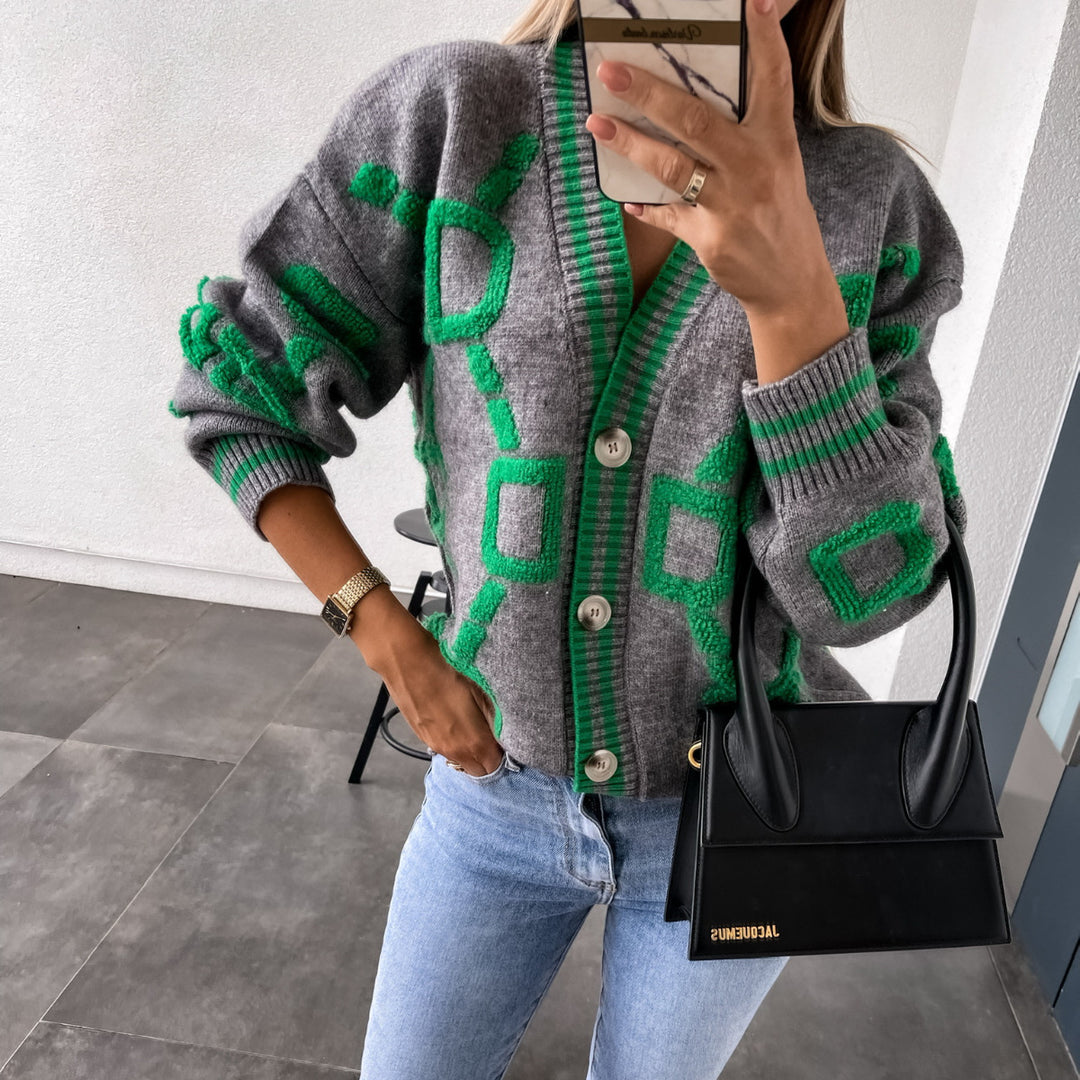 Women High-Quality Cardigan with Modern Design and Button Closure Lisslune