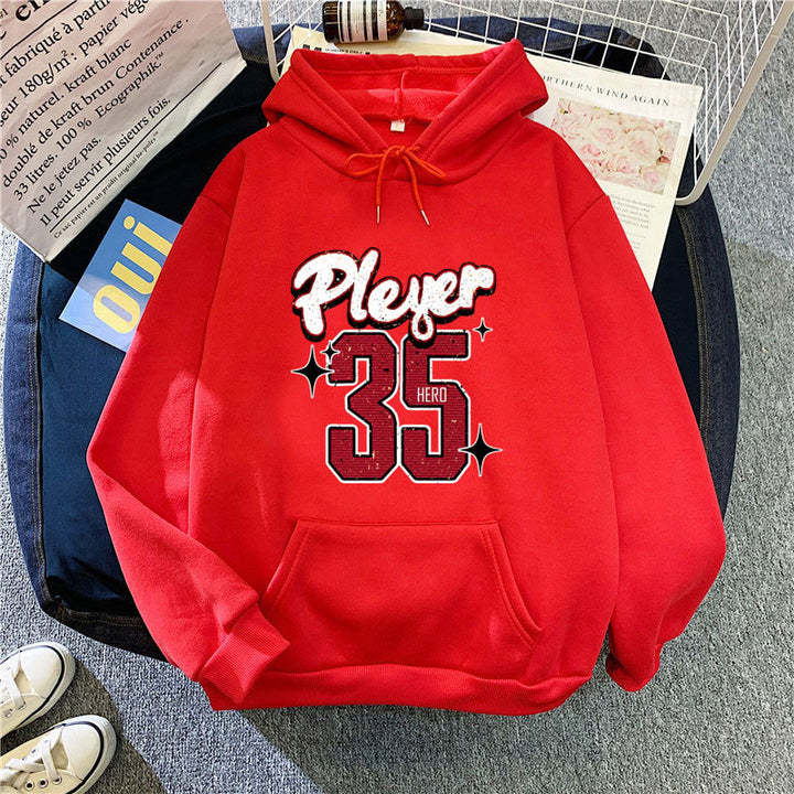 Women's hooded sweatshirt with creative basketball design Lisslune
