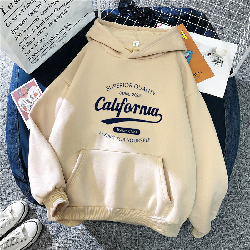 Women's casual hoodie with creative lettering Lisslune