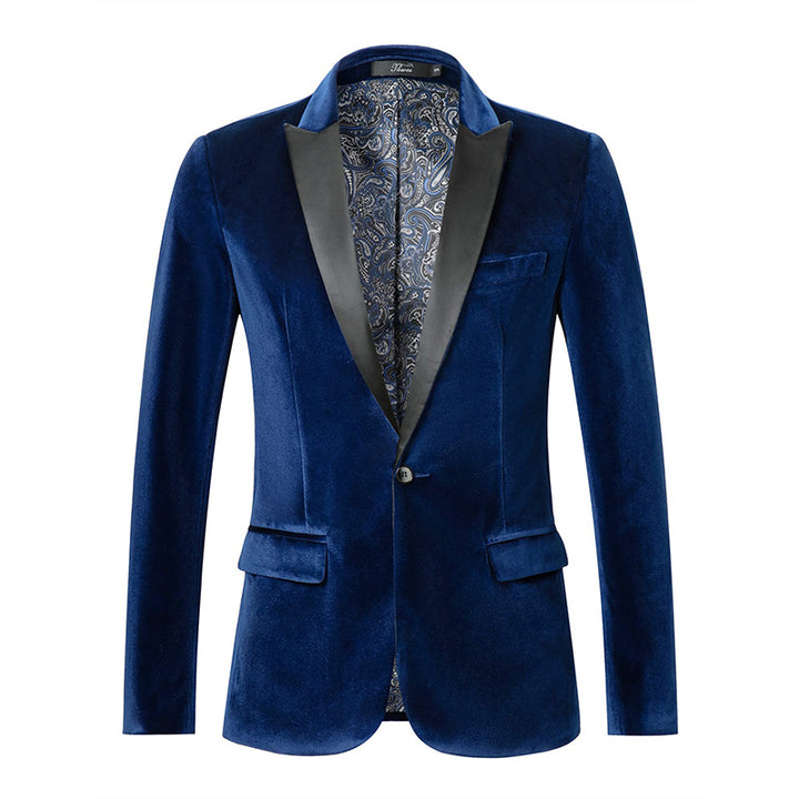 Men's elegant velvet blazer with luxurious details Lisslune