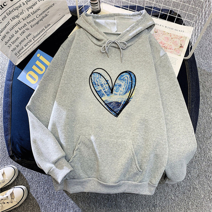 Women’s hoodie with artistic heart design Lisslune
