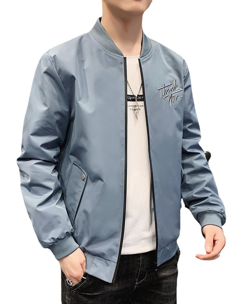Men's sporty bomber jacket with elegant embroidery Lisslune