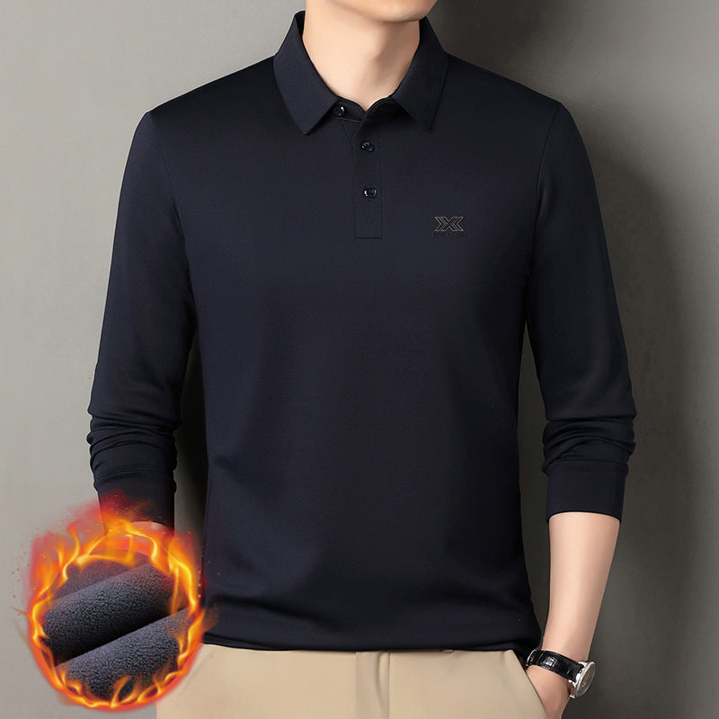 Men's Long Sleeve Polo Shirt made of thermal insulating material Lisslune
