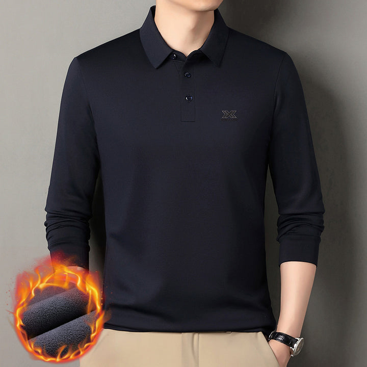 Men's Long Sleeve Polo Shirt made of thermal insulating material Lisslune