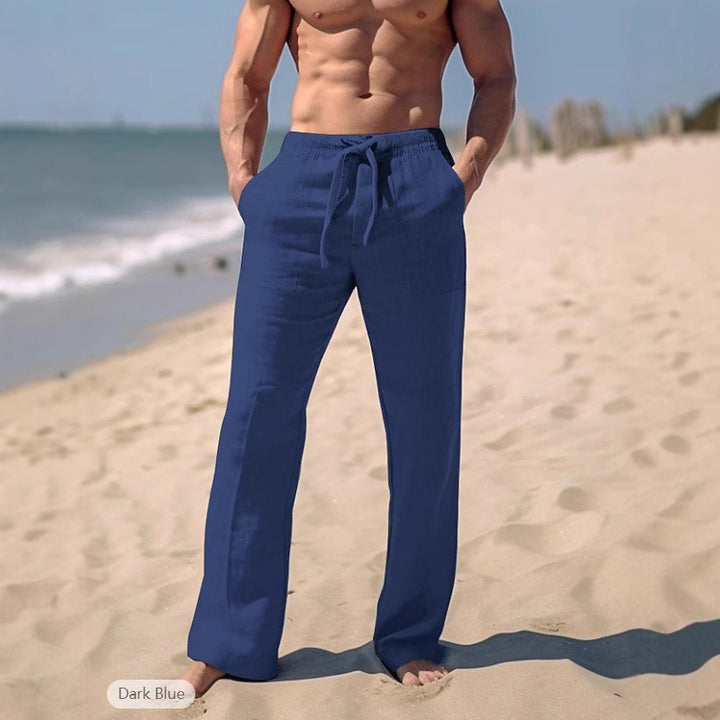 Men's Lightweight Beach Pants made of breathable linen fabric Lisslune