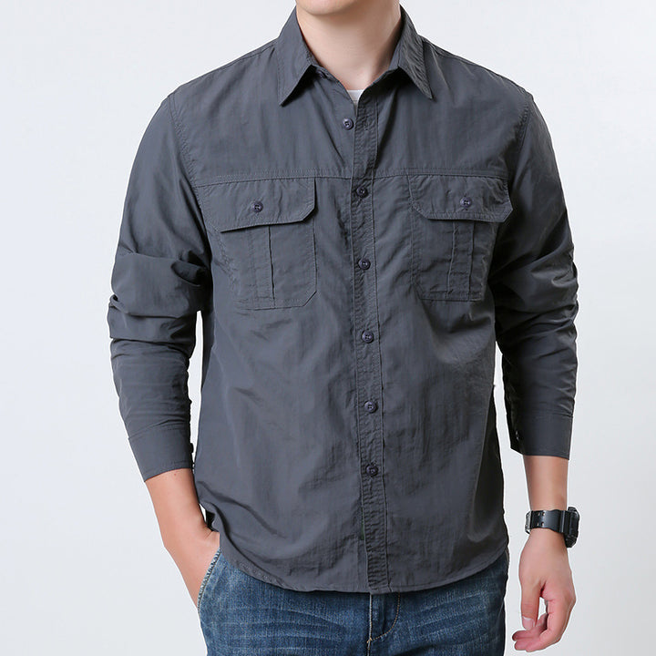 Men's ergonomic outdoor shirt with breathable properties and quick-drying material Lisslune
