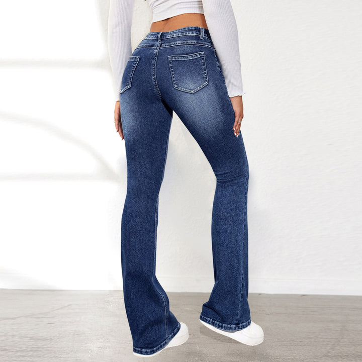 Ladies Retro Flared Jeans in classic design with high waistband