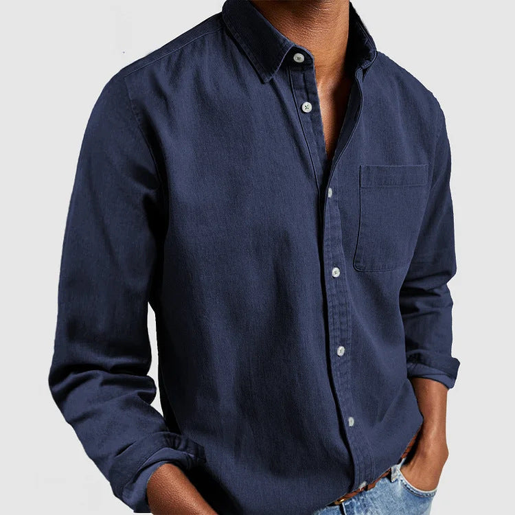Men's casual leisure shirt made of light cotton fabric Lisslune