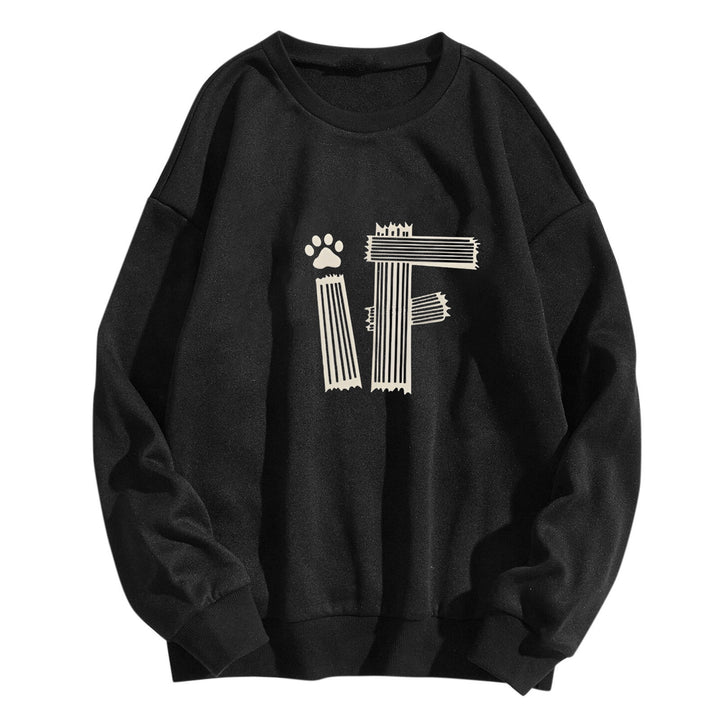 Women's casual sweatshirt with creative graphic print Lisslune