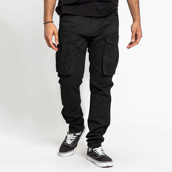 Men's cargo pants with multifunctional pockets and elastic waistband Lisslune
