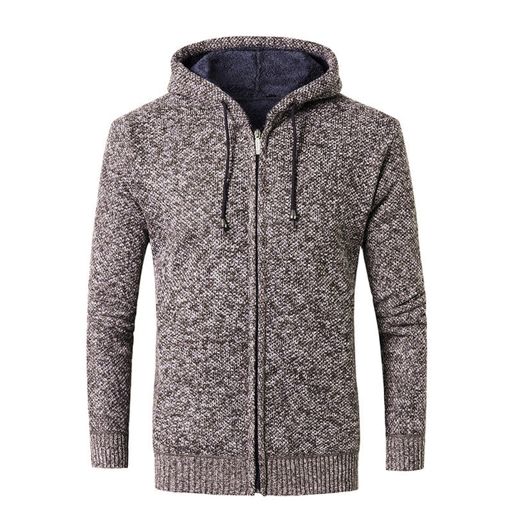 Men's modern cardigan with hood and soft lining Lisslune