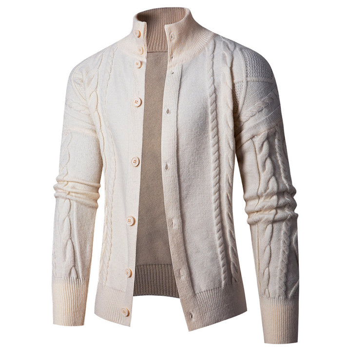 Men's cardigan with elegant cable patterns Lisslune
