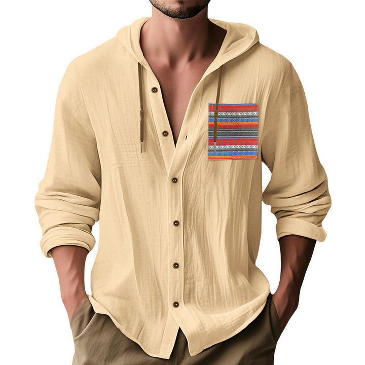 Men's Lightweight Leisure Jacket with Hood and Stylish Chest Pocket Lisslune