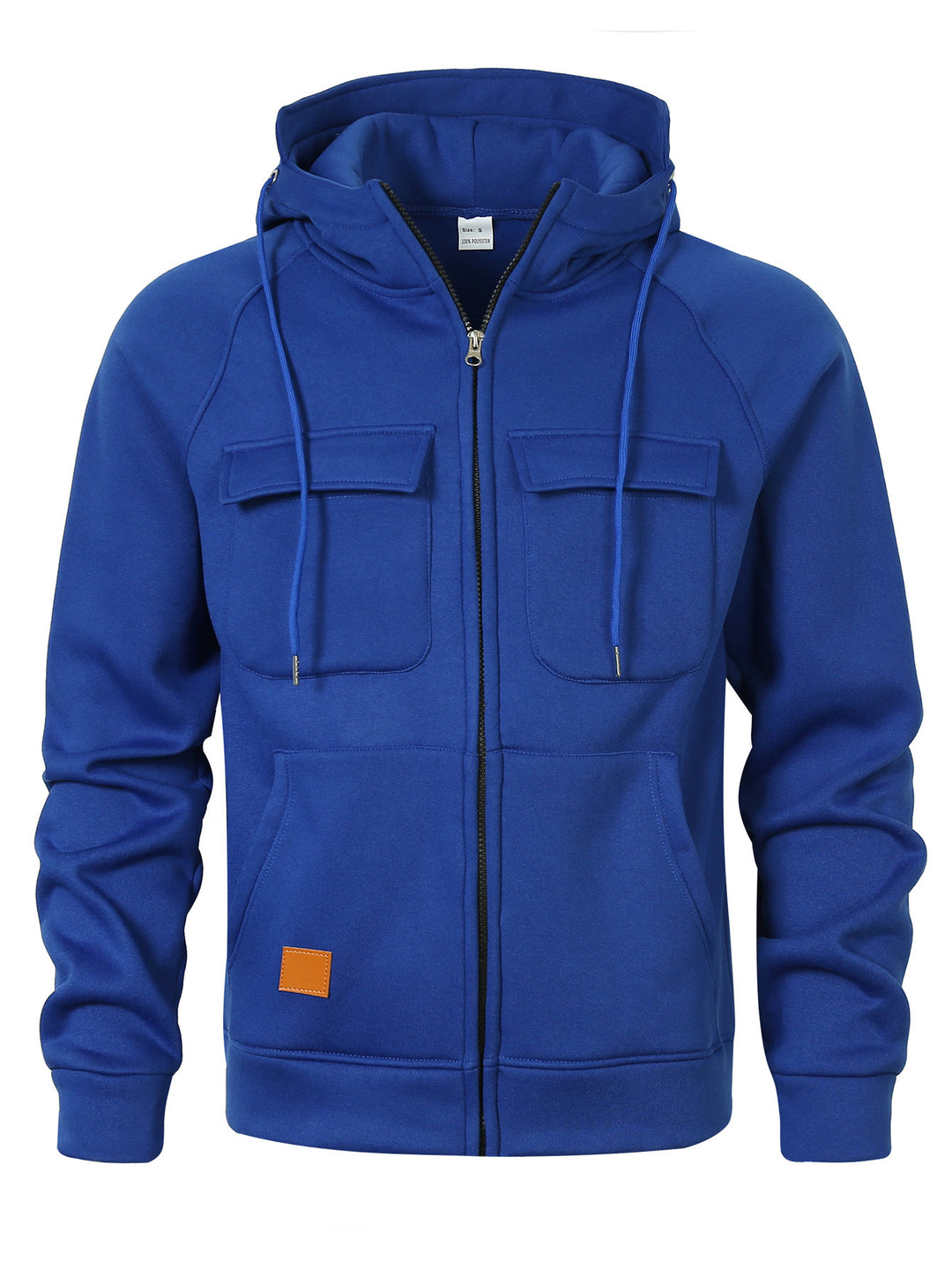 Men's Stylish Hooded Jacket with Practical Pockets and Zipper Lisslune