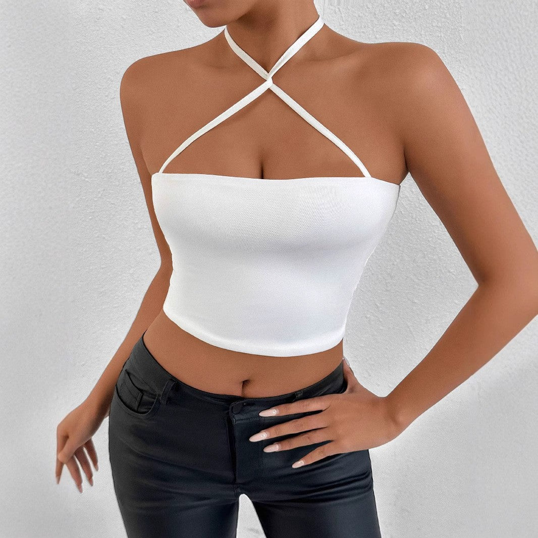Damen Crop-Top mit raffiniertem Kreuzträger-Design Lisslune
