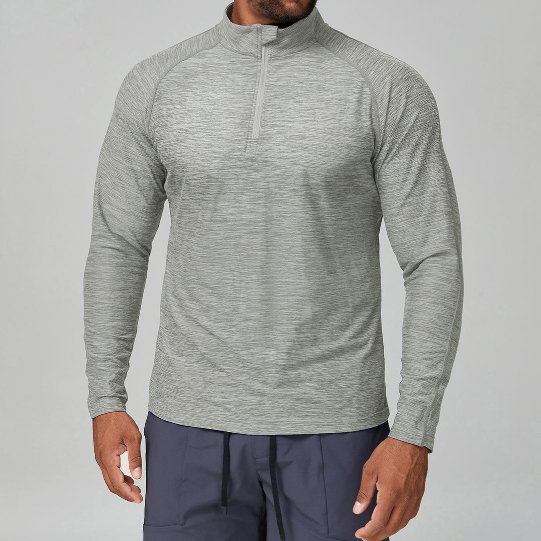 Men's Sporty Stand Collar Sweater with Functional Inserts Lisslune