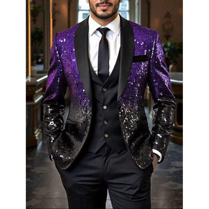 Men's glittering sequin blazer Lisslune