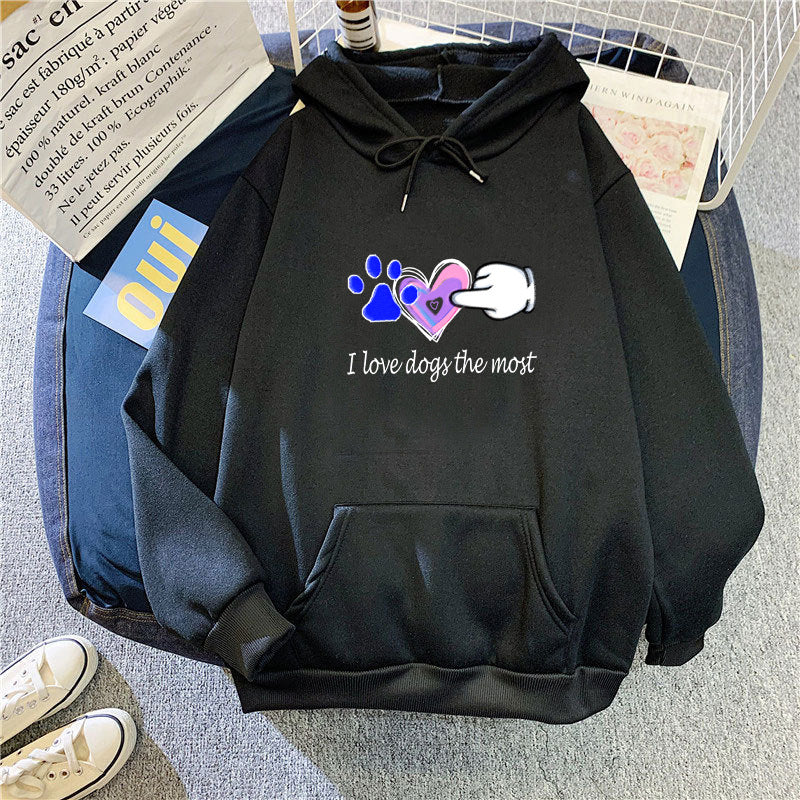 Women Hoodie with Loving Dog Design Lisslune
