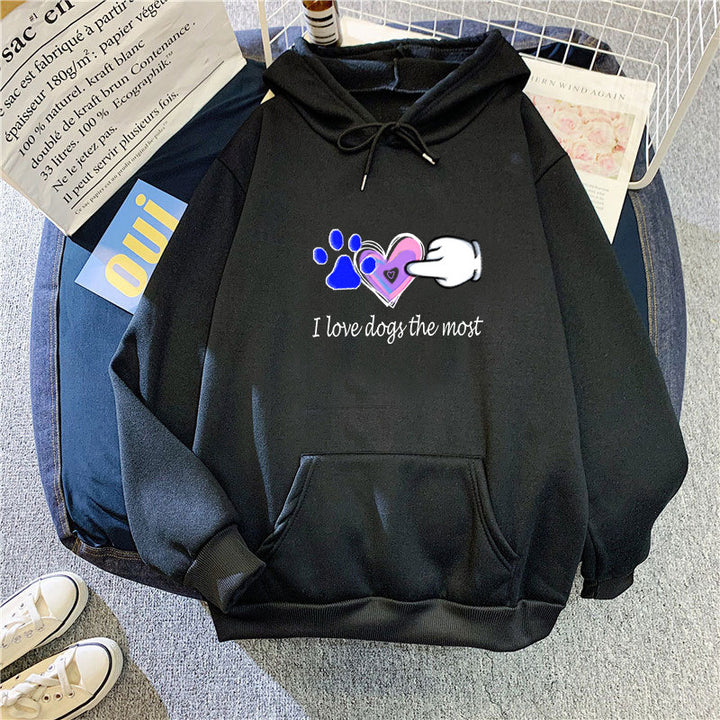 Women Hoodie with Loving Dog Design Lisslune